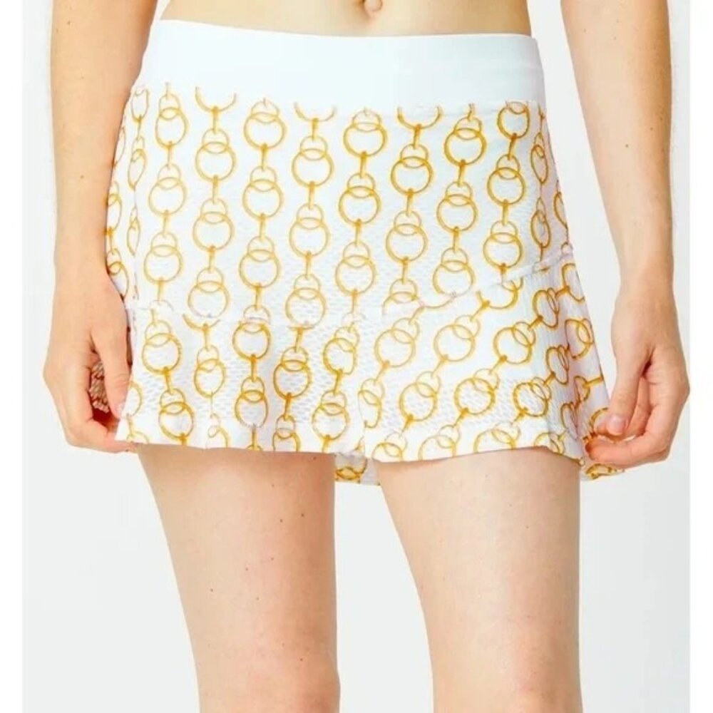 Sofibella Airflow Tennis Skort Plus Size 2X Pull On Chain Print Golf Sporty NEW